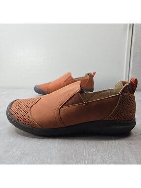 Jambu Slip On Comfort Loafer Shoes Size 9 Wide Fit Rustic Brown Casual Sneakers